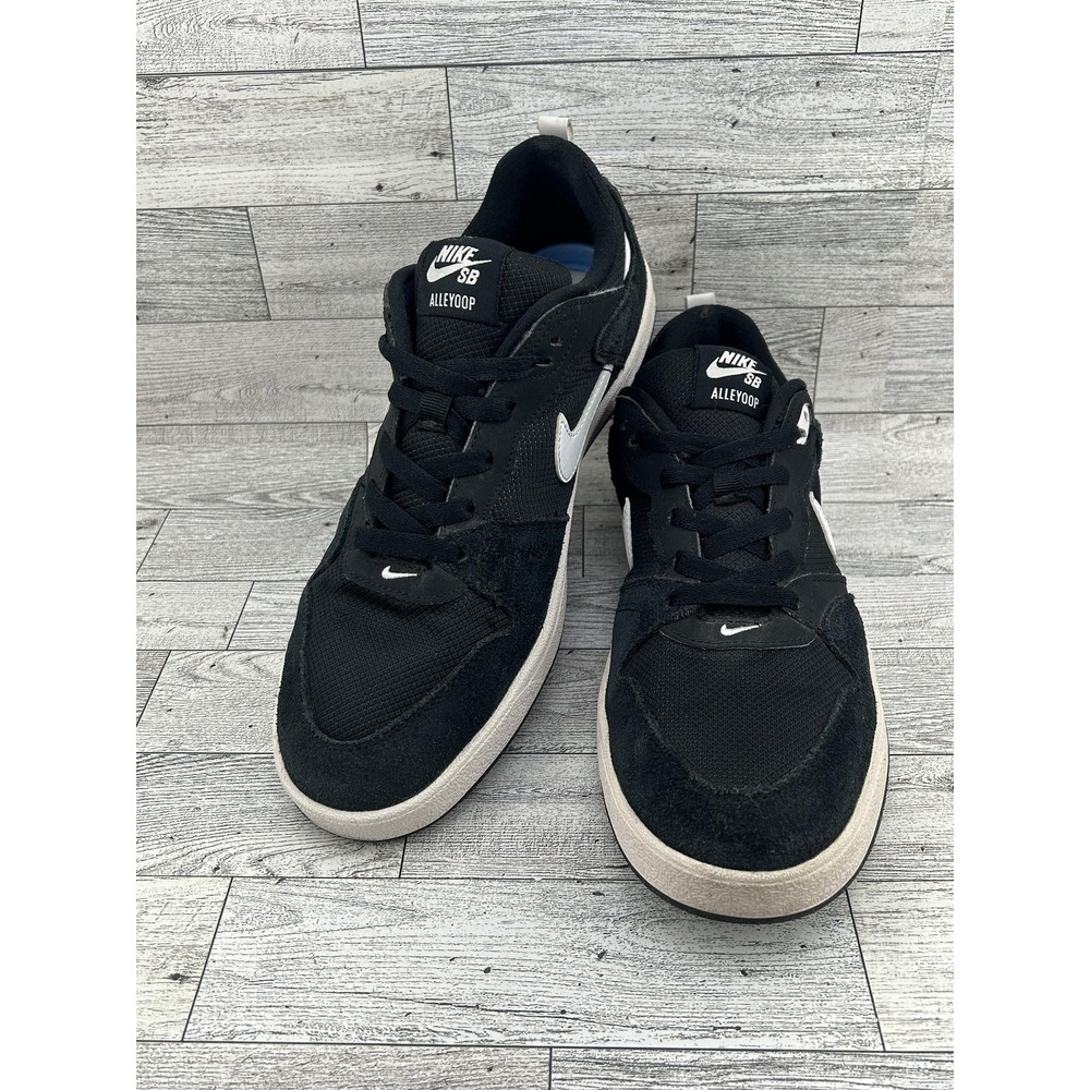 Nike SB Alleyoop Shoes Mens Size 8 Black White Skateboarding CJ0882-001 Sneakers